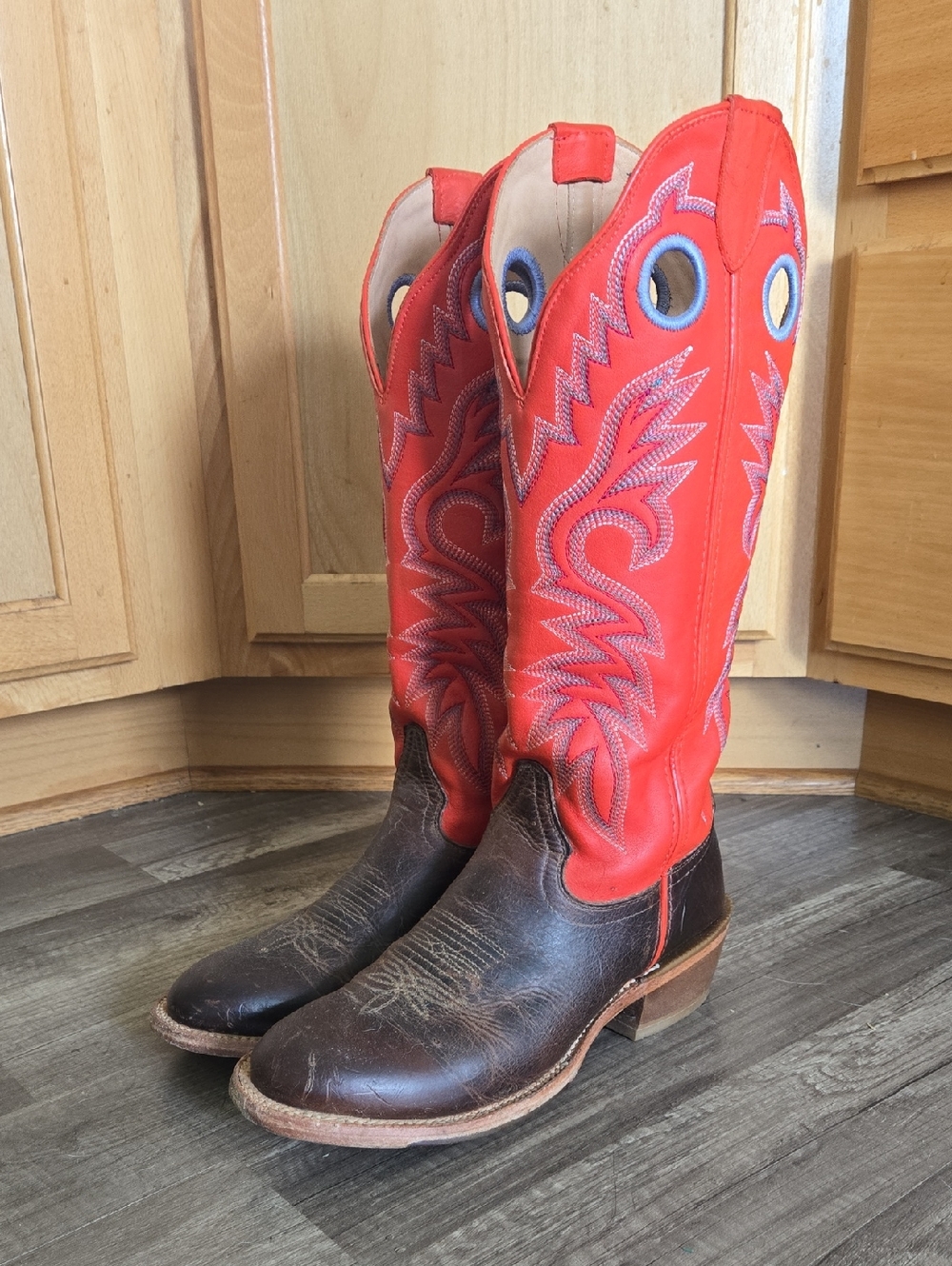 Tony Lama Buckaroo Boot - Orange/Lavender